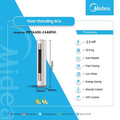 Midea 2.5HP Floor Standing Inverter Air Conditioner | MFYA400-24ARFN1