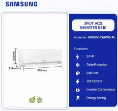 Samsung 2.0HP R410 Split Inverter Air Conditioner | AR18BVHGAWK/AF
