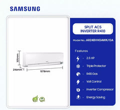 Samsung 1.5HP R410 Split Inverter Air Conditioner | AR12BVHGAWK/GA