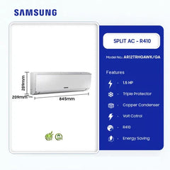 Samsung 1.5HP R410 Split Non-Inverter Air Conditioner | AR12TRHGAWK/GA