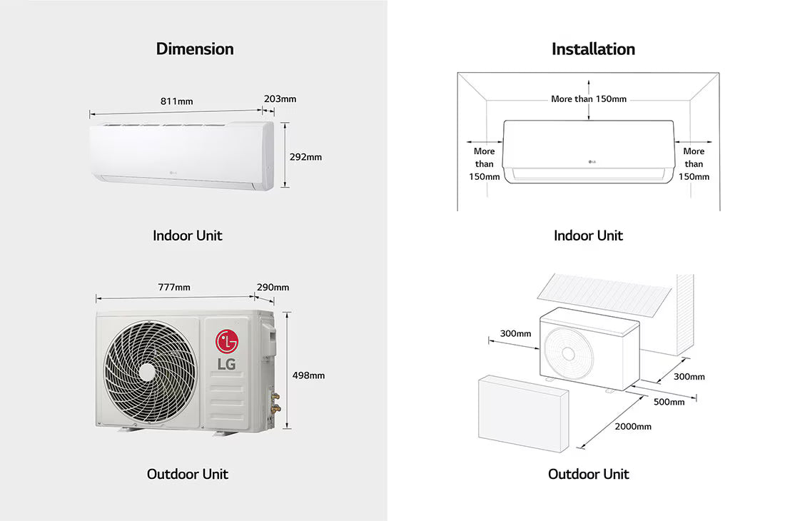 LG 2.5HP R410 Non Inverter Air Conditioner | S4-C24TZCAA