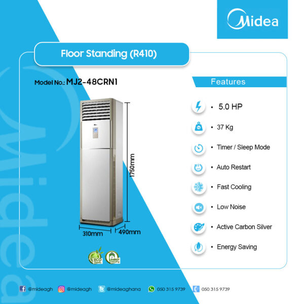 Midea 5.0HP Floor Standing Inverter Air Conditioner | MJ2-48CRN1
