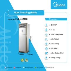 Midea 5.0HP Floor Standing Inverter Air Conditioner | MJ2-48CRN1
