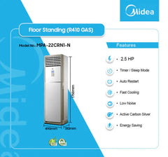 Midea 2.5HP Floor Standing Non-Inverter Air Conditioner | MPA-22CRN1-N