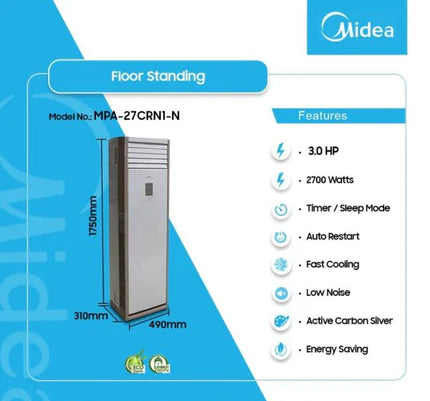 Midea 3.0HP Floor Stading Air Conditioner | MPA-27CRN1-N