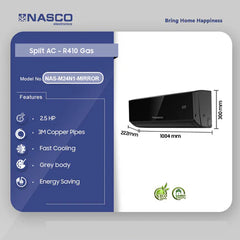 Nasco 2.5HP R410 Split Air Conditioner | NAS-M24N1-MIRROR