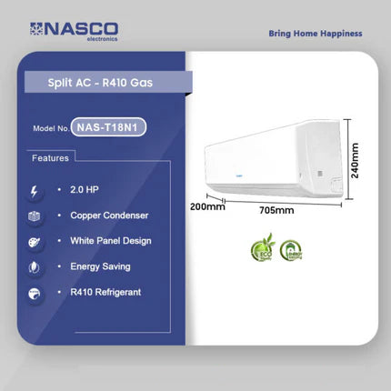 Nasco 2.0HP R410 Split Air Conditioner | NAS-T18N1