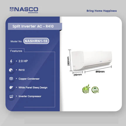 Nasco 2.0HP Split Inverter Air Conditioner | NASHRN1-18