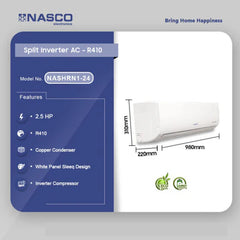 Nasco 2.5HP Split Inverter Air Conditioner | NASHRN1-24