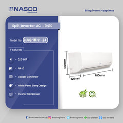 Nasco 2.5HP Split Inverter Air Conditioner | NASHRN1-24