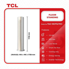 TCL 2.0HP R32 Round Floor Standing Tower Air Conditioner | TAC-18CFD/MCI